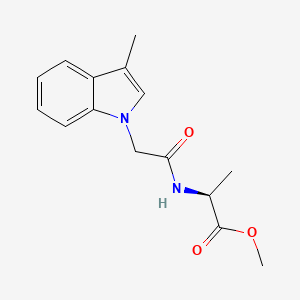 molecular formula C15H18N2O3 B6622142 methyl (2S)-2-[[2-(3-methylindol-1-yl)acetyl]amino]propanoate 