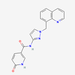 6-oxo-N-[1-(quinolin-8-ylmethyl)pyrazol-3-yl]-1H-pyridine-3-carboxamide