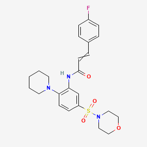 3-(4-fluorophenyl)-N-(5-morpholin-4-ylsulfonyl-2-piperidin-1-ylphenyl)prop-2-enamide