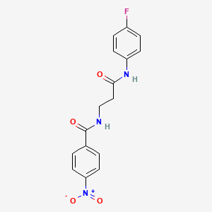 molecular formula C16H14FN3O4 B6622179 N-[3-(4-fluoroanilino)-3-oxopropyl]-4-nitrobenzamide CAS No. 749906-27-2