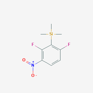 molecular formula C9H11F2NO2Si B066222 (2,6-Difluoro-3-nitrophenyl)(trimethyl)silane CAS No. 186315-85-5