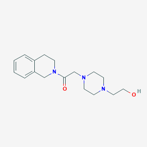 1-(3,4-dihydro-1H-isoquinolin-2-yl)-2-[4-(2-hydroxyethyl)piperazin-1-yl]ethanone