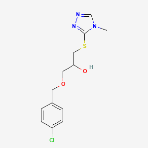 1-[(4-Chlorophenyl)methoxy]-3-[(4-methyl-1,2,4-triazol-3-yl)sulfanyl]propan-2-ol