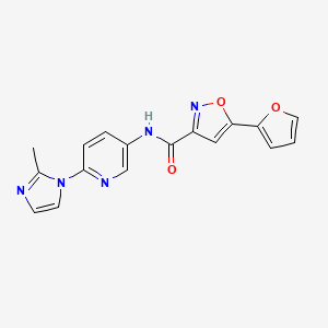 5-(furan-2-yl)-N-(6-(2-methyl-1H-imidazol-1-yl)pyridin-3-yl)isoxazole-3-carboxamide