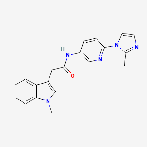 N-(6-(2-methyl-1H-imidazol-1-yl)pyridin-3-yl)-2-(1-methyl-1H-indol-3-yl)acetamide