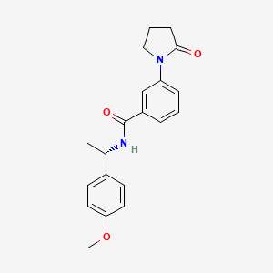 N-[(1S)-1-(4-methoxyphenyl)ethyl]-3-(2-oxopyrrolidin-1-yl)benzamide