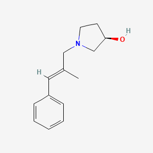 molecular formula C14H19NO B6622255 (3R)-1-[(E)-2-methyl-3-phenylprop-2-enyl]pyrrolidin-3-ol 