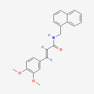 molecular formula C22H21NO3 B6622295 (E)-3-(3,4-dimethoxyphenyl)-N-(naphthalen-1-ylmethyl)prop-2-enamide 