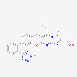 molecular formula C23H22N8O2 B066223 (1,2,4)Triazolo(1,5-a)pyrimidin-5(1H)-one, 2-(hydroxymethyl)-7-propyl-6-((2'-(1H-tetrazol-5-yl)(1,1'-biphenyl)-4-yl)methyl)- CAS No. 168152-84-9