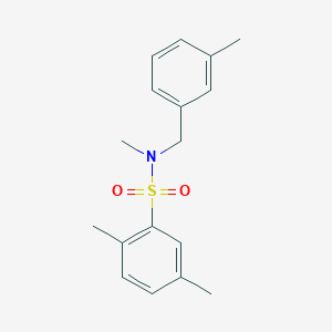 molecular formula C17H21NO2S B6622305 N,2,5-trimethyl-N-[(3-methylphenyl)methyl]benzenesulfonamide 