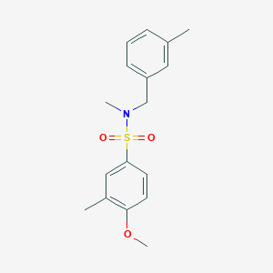 molecular formula C17H21NO3S B6622311 4-methoxy-N,3-dimethyl-N-[(3-methylphenyl)methyl]benzenesulfonamide 