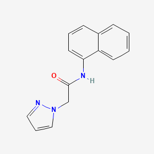 molecular formula C15H13N3O B6622340 N-naphthalen-1-yl-2-pyrazol-1-ylacetamide 