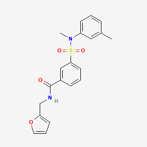 N-(furan-2-ylmethyl)-3-[methyl-(3-methylphenyl)sulfamoyl]benzamide