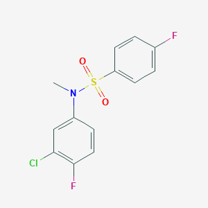 N-(3-chloro-4-fluorophenyl)-4-fluoro-N-methylbenzenesulfonamide