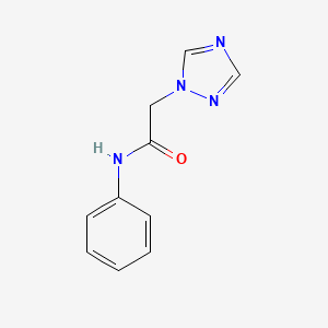 molecular formula C10H10N4O B6622375 N-phenyl-2-(1,2,4-triazol-1-yl)acetamide 