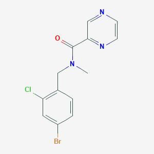 N-[(4-bromo-2-chlorophenyl)methyl]-N-methylpyrazine-2-carboxamide