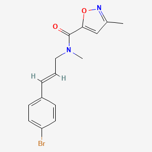 N-[(E)-3-(4-bromophenyl)prop-2-enyl]-N,3-dimethyl-1,2-oxazole-5-carboxamide