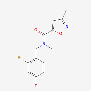 N-[(2-bromo-4-fluorophenyl)methyl]-N,3-dimethyl-1,2-oxazole-5-carboxamide