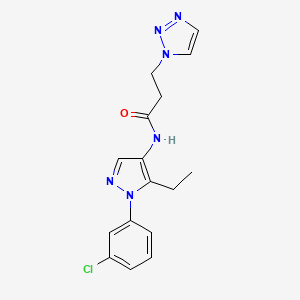 N-[1-(3-chlorophenyl)-5-ethylpyrazol-4-yl]-3-(triazol-1-yl)propanamide