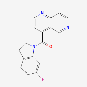 (6-Fluoro-2,3-dihydroindol-1-yl)-(1,6-naphthyridin-4-yl)methanone