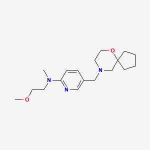 N-(2-methoxyethyl)-N-methyl-5-(6-oxa-9-azaspiro[4.5]decan-9-ylmethyl)pyridin-2-amine