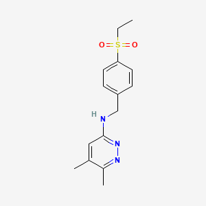 N-[(4-ethylsulfonylphenyl)methyl]-5,6-dimethylpyridazin-3-amine