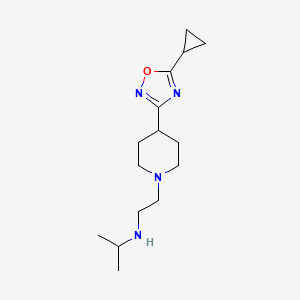 N-[2-[4-(5-cyclopropyl-1,2,4-oxadiazol-3-yl)piperidin-1-yl]ethyl]propan-2-amine