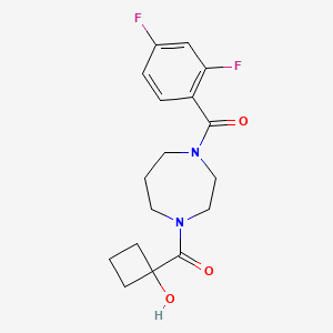 (2,4-Difluorophenyl)-[4-(1-hydroxycyclobutanecarbonyl)-1,4-diazepan-1-yl]methanone