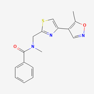 N-methyl-N-[[4-(5-methyl-1,2-oxazol-4-yl)-1,3-thiazol-2-yl]methyl]benzamide