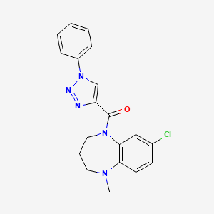 (7-chloro-1-methyl-3,4-dihydro-2H-1,5-benzodiazepin-5-yl)-(1-phenyltriazol-4-yl)methanone