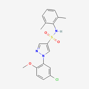 1-(5-chloro-2-methoxyphenyl)-N-(2,6-dimethylphenyl)pyrazole-4-sulfonamide