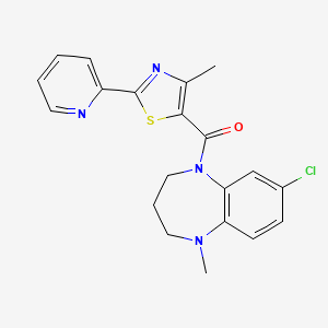 (7-chloro-1-methyl-3,4-dihydro-2H-1,5-benzodiazepin-5-yl)-(4-methyl-2-pyridin-2-yl-1,3-thiazol-5-yl)methanone