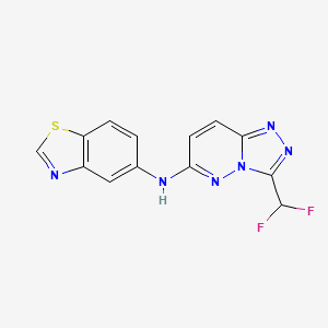 N-[3-(difluoromethyl)-[1,2,4]triazolo[4,3-b]pyridazin-6-yl]-1,3-benzothiazol-5-amine