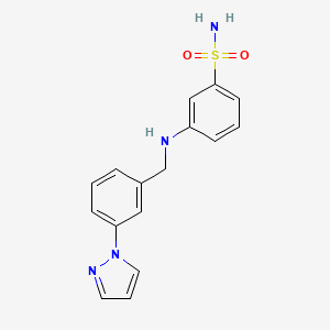 3-[(3-Pyrazol-1-ylphenyl)methylamino]benzenesulfonamide