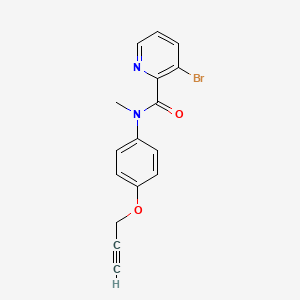 molecular formula C16H13BrN2O2 B6622577 3-bromo-N-methyl-N-(4-prop-2-ynoxyphenyl)pyridine-2-carboxamide 