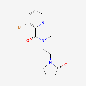 molecular formula C13H16BrN3O2 B6622578 3-bromo-N-methyl-N-[2-(2-oxopyrrolidin-1-yl)ethyl]pyridine-2-carboxamide 