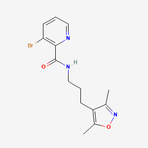 3-bromo-N-[3-(3,5-dimethyl-1,2-oxazol-4-yl)propyl]pyridine-2-carboxamide