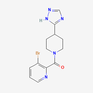 molecular formula C13H14BrN5O B6622601 (3-bromopyridin-2-yl)-[4-(1H-1,2,4-triazol-5-yl)piperidin-1-yl]methanone 