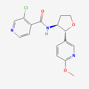 3-chloro-N-[(2R,3S)-2-(6-methoxypyridin-3-yl)oxolan-3-yl]pyridine-4-carboxamide