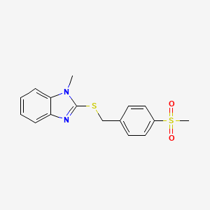 1-Methyl-2-[(4-methylsulfonylphenyl)methylsulfanyl]benzimidazole