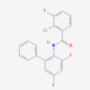 2-chloro-N-(2,4-difluoro-6-phenylphenyl)-3-fluorobenzamide