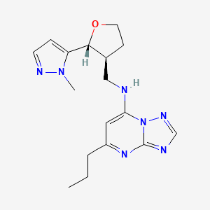 N-[[(2R,3S)-2-(2-methylpyrazol-3-yl)oxolan-3-yl]methyl]-5-propyl-[1,2,4]triazolo[1,5-a]pyrimidin-7-amine