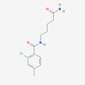 molecular formula C13H17ClN2O2 B6622810 N-(5-amino-5-oxopentyl)-2-chloro-4-methylbenzamide 