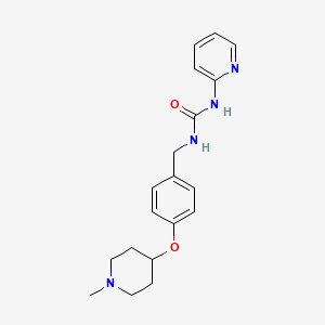 molecular formula C19H24N4O2 B6622833 1-[[4-(1-Methylpiperidin-4-yl)oxyphenyl]methyl]-3-pyridin-2-ylurea 