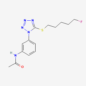 molecular formula C14H18FN5OS B6622899 N-[3-[5-(5-fluoropentylsulfanyl)tetrazol-1-yl]phenyl]acetamide 