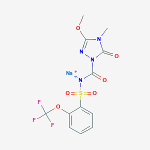 molecular formula C12H10F3N4NaO6S B066229 氟卡巴松钠 CAS No. 181274-17-9