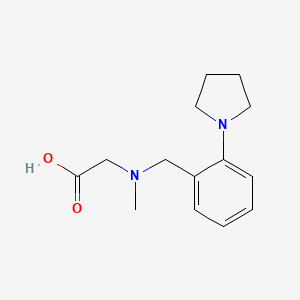 molecular formula C14H20N2O2 B6622918 2-[Methyl-[(2-pyrrolidin-1-ylphenyl)methyl]amino]acetic acid 