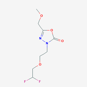 molecular formula C8H12F2N2O4 B6622939 3-[2-(2,2-Difluoroethoxy)ethyl]-5-(methoxymethyl)-1,3,4-oxadiazol-2-one 