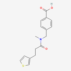 molecular formula C16H17NO3S B6622950 4-[[Methyl(3-thiophen-3-ylpropanoyl)amino]methyl]benzoic acid 