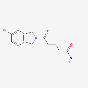 molecular formula C14H17BrN2O2 B6622955 5-(5-bromo-1,3-dihydroisoindol-2-yl)-N-methyl-5-oxopentanamide 